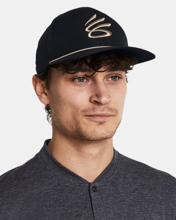 หมวกแก๊ป Curry Golf Snapback สำหรับผู้ชาย in Black image number 2